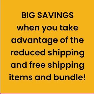 Bundle with reduced or free shipping and items for savings!